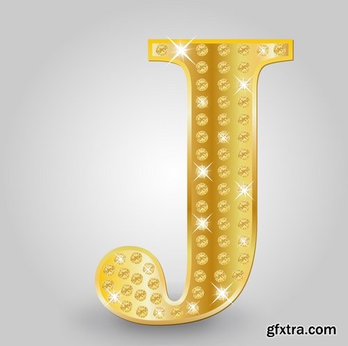 Collection alphabet letter number poster logo background is a pattern 3-25 EPS