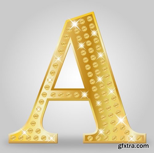 Collection alphabet letter number poster logo background is a pattern 3-25 EPS