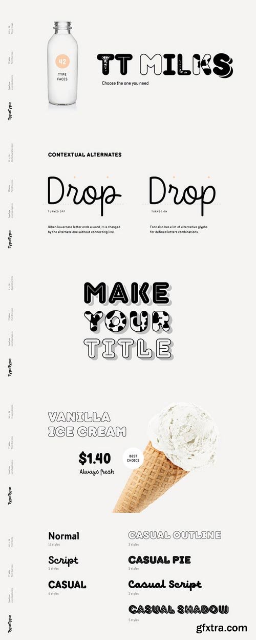 TT Milks Font Family $165