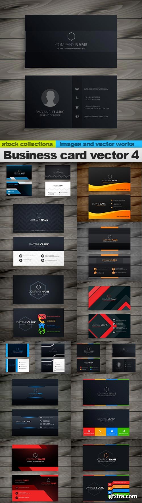 Business card vector 4, 15 x EPS