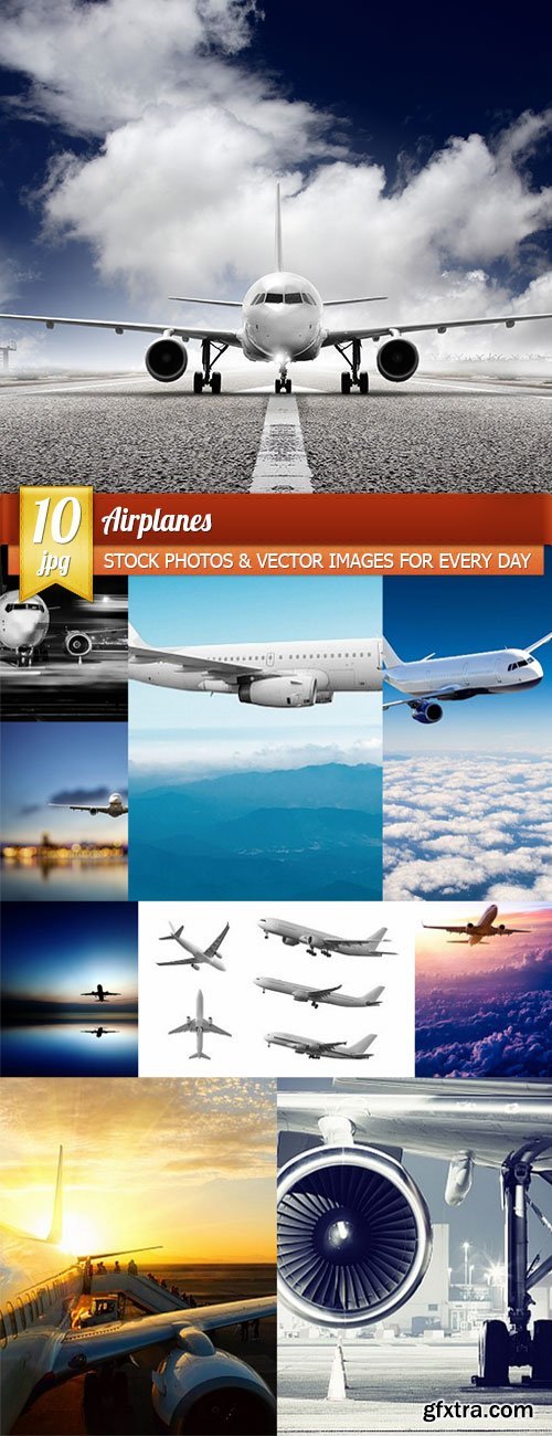 Airplanes, 10 x UHQ JPEG