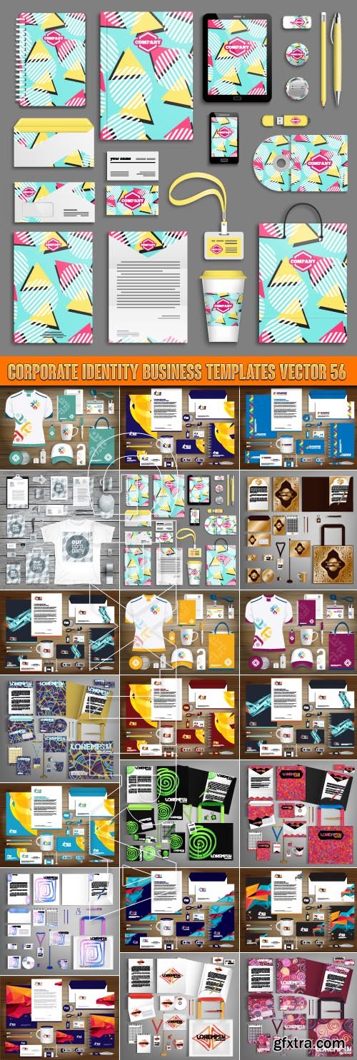 Corporate identity business templates vector 56