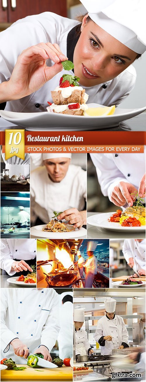 Restaurant kitchen, 10 x UHQ JPEG