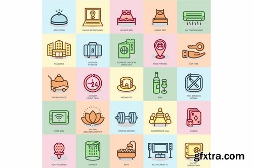 Flat Line Icons