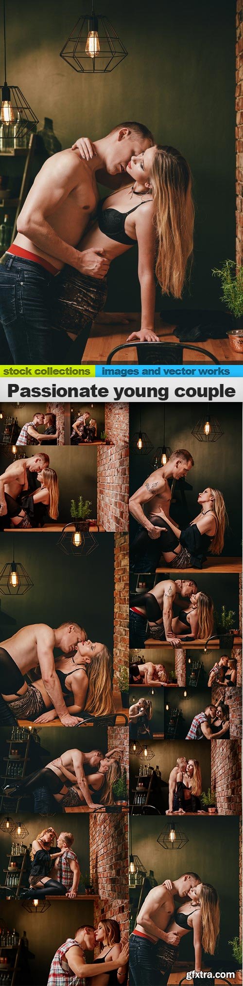 Passionate young couple, 15 x UHQ JPEG