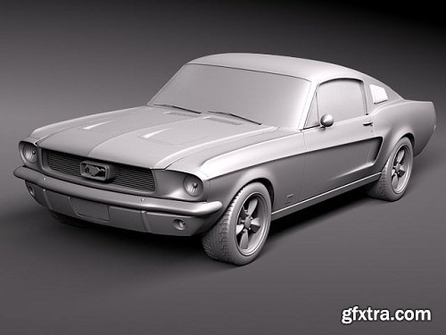 3D Model Ford Mustang 1967 Bullit