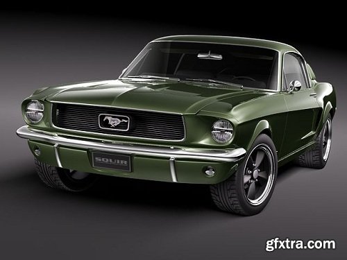 3D Model Ford Mustang 1967 Bullit