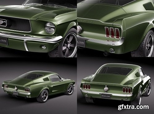 3D Model Ford Mustang 1967 Bullit