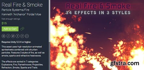 Unity Asset &ndash; Real Fire &amp; Smoke UPDATE v1.01.