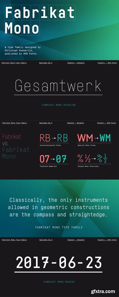 Fabrikat Mono Font Family $249