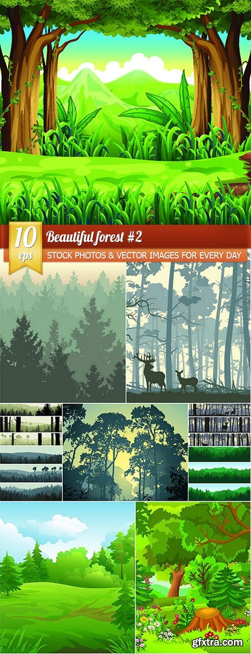 Beautiful forest 2, 10 x EPS