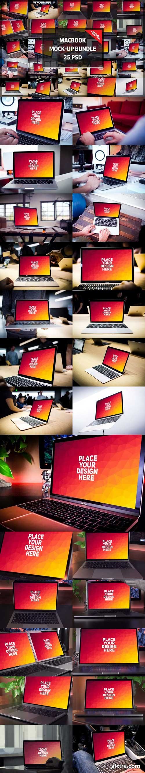 CM - BUNDLE! - 25 MacBook Mock-up#3 1095593