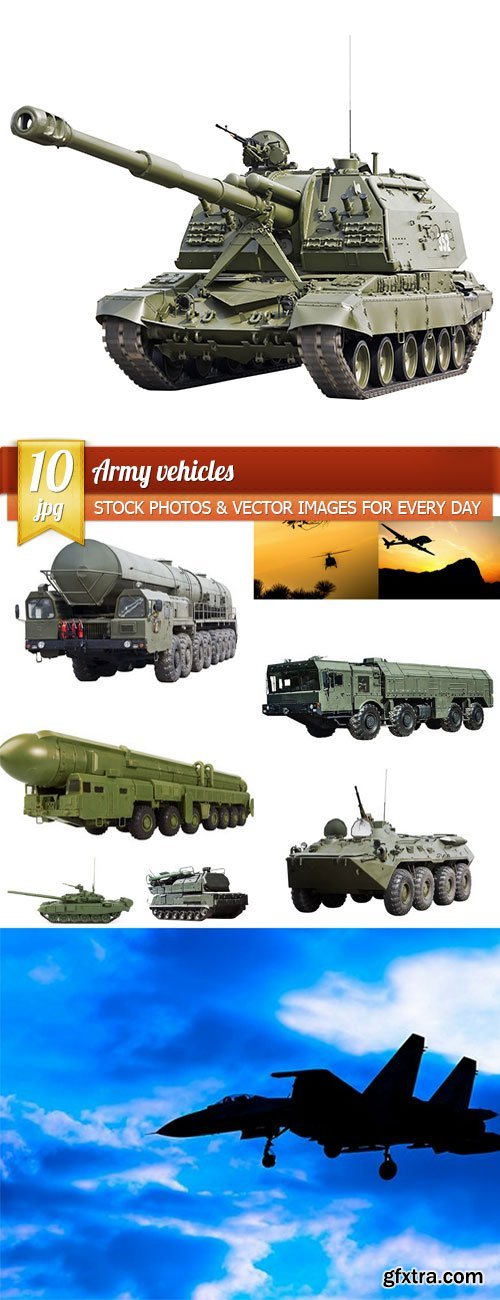 Army vehicles, 10 x UHQ JPEG