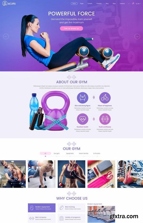 Aasana Yoga Fitness Gym Dance Health PSD