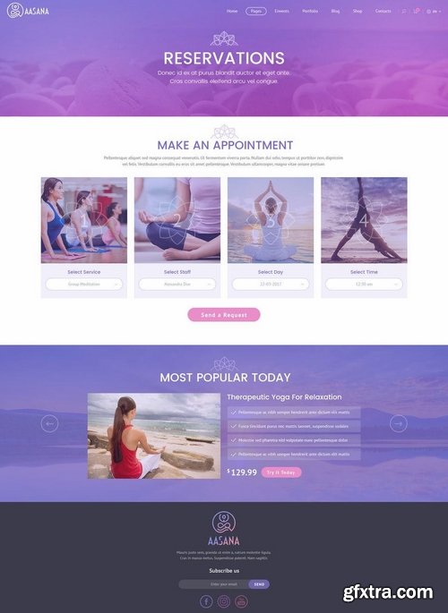 Aasana Yoga Fitness Gym Dance Health PSD