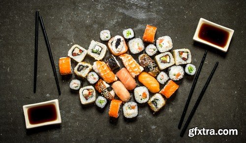 Sushi and rolls - 5 UHQ JPEG