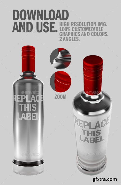 GR - Liquor Bottle .PSD Mockup 19742287