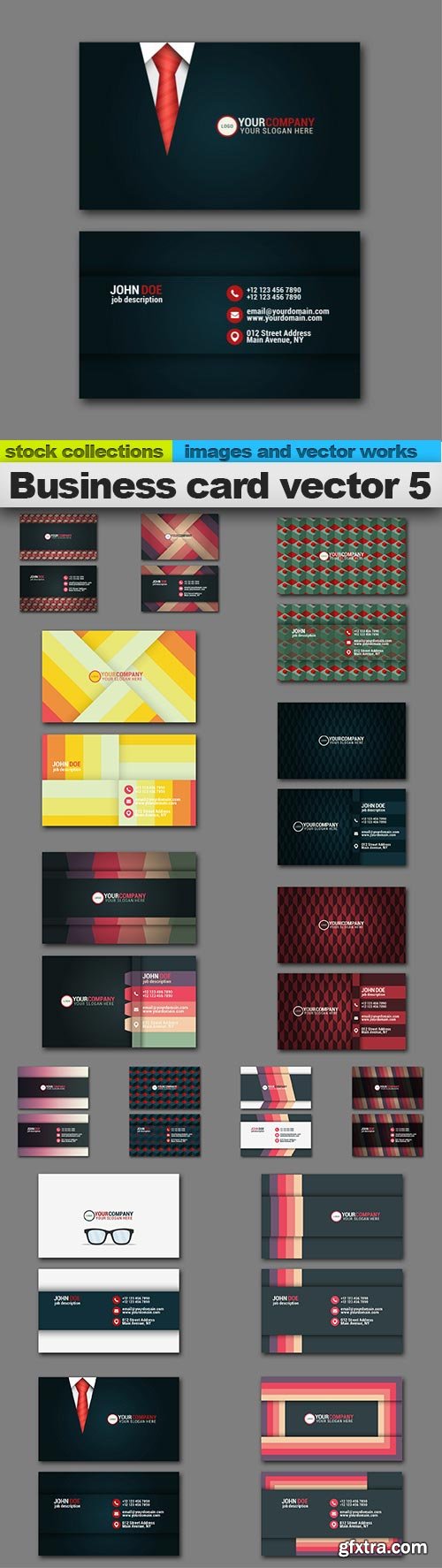 Business card vector 5, 15 x EPS