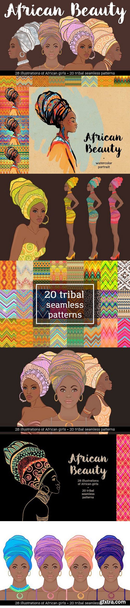 CM - African Beauty Vector Set 1363396