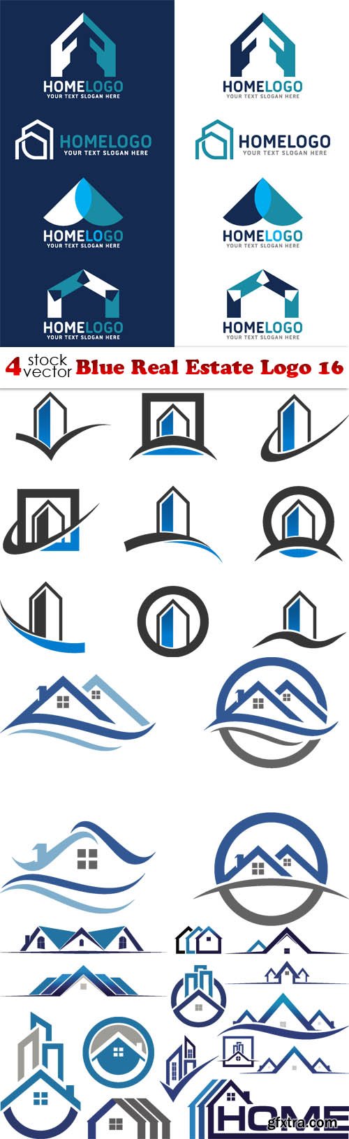 Vectors - Blue Real Estate Logo 16