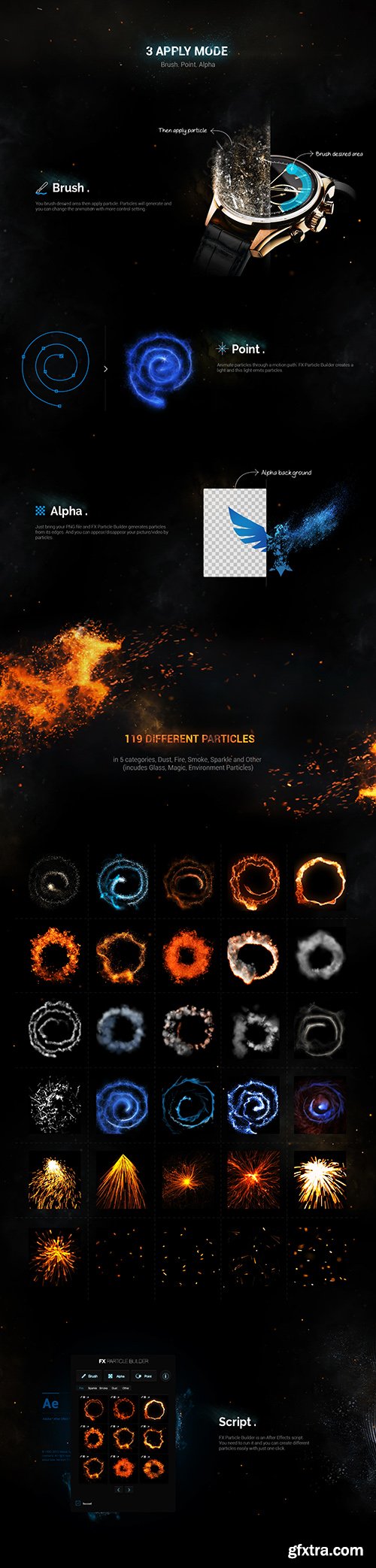 Videohive FX Particle Builder | Fire Dust Smoke Particular Presets 14664200 (Version 1.3)