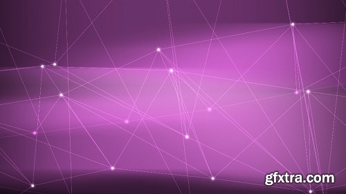 Purple lines and points motion background