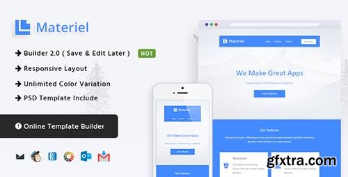 ThemeForest - Material v1.0 - Responsive Email Template + Online Builder - 14369672