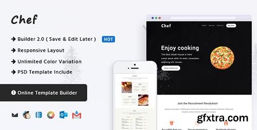 ThemeForest - Chef v1.0 - Responsive Email Template + Online Builder - 14467117