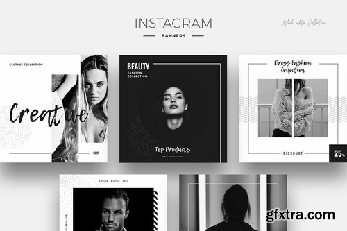 Black &amp; White Social Media Designs