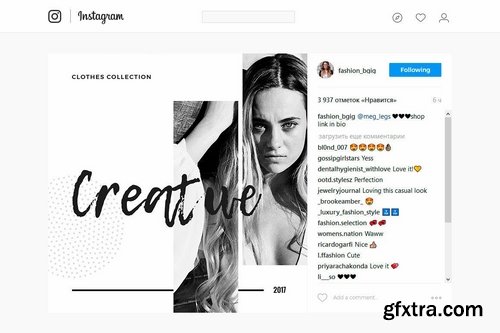 Black &amp; White Social Media Designs