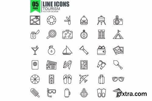 250 Simple Line Icons