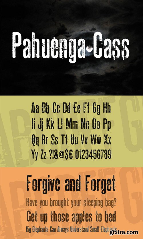 Pahuenga Cass - Creative Grunge Style Font