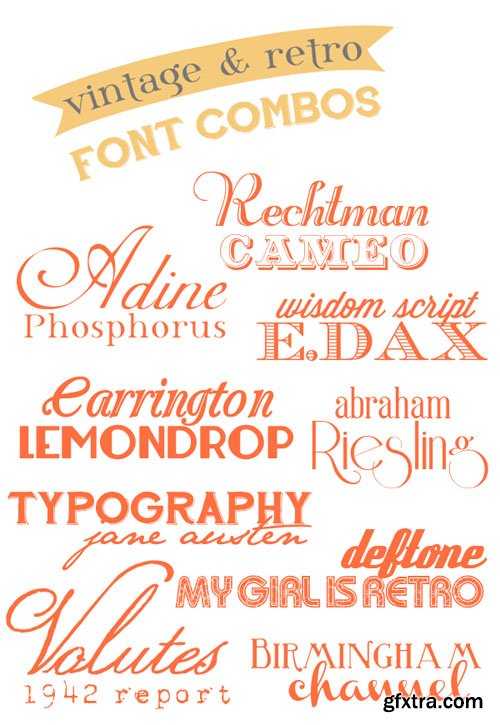 18 Vintage & Retro Inspired Fonts Collection