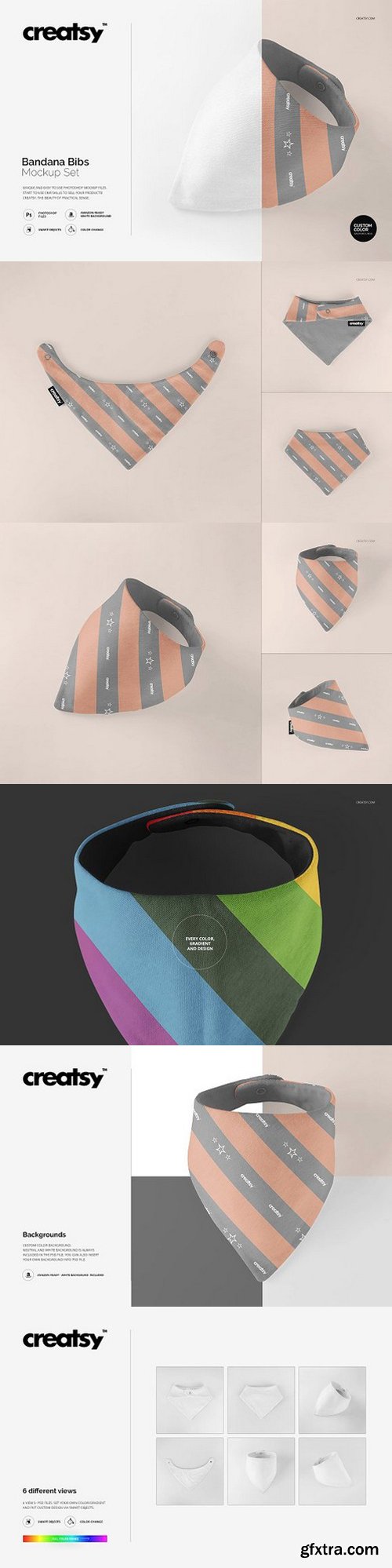 CM - Bandana Bibs Mockup Set 1343250