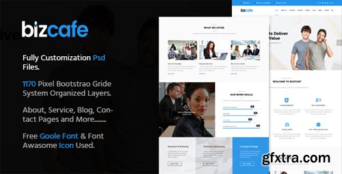 ThemeForest - Bizcafe Corporate Psd Template 19717477