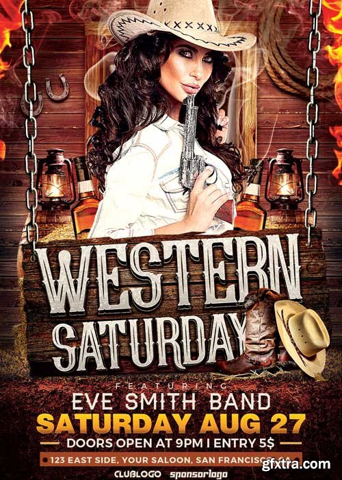 Western Saturday V21 Flyer Template