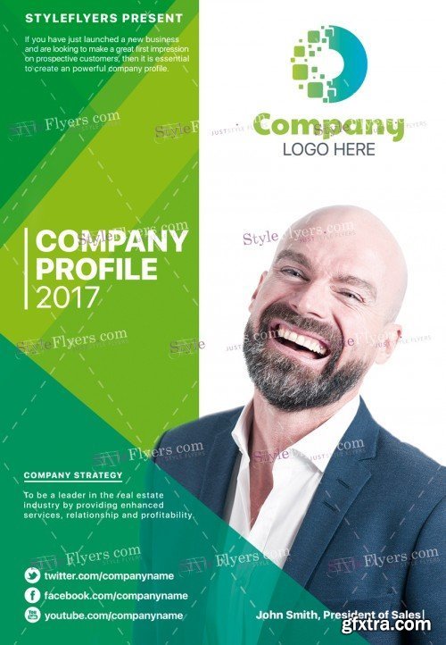 Company Profile PSD Flyer Template