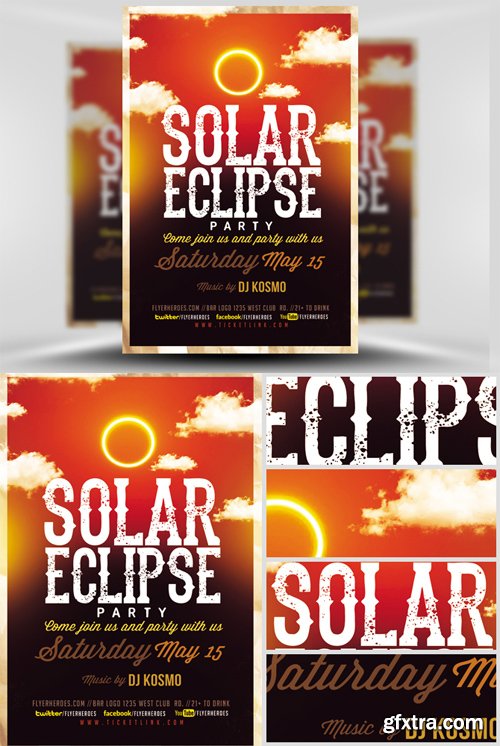 Solar Eclipse Party V2 Flyer Template