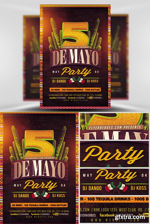 Cinco De Mayo Flyer Template 2017