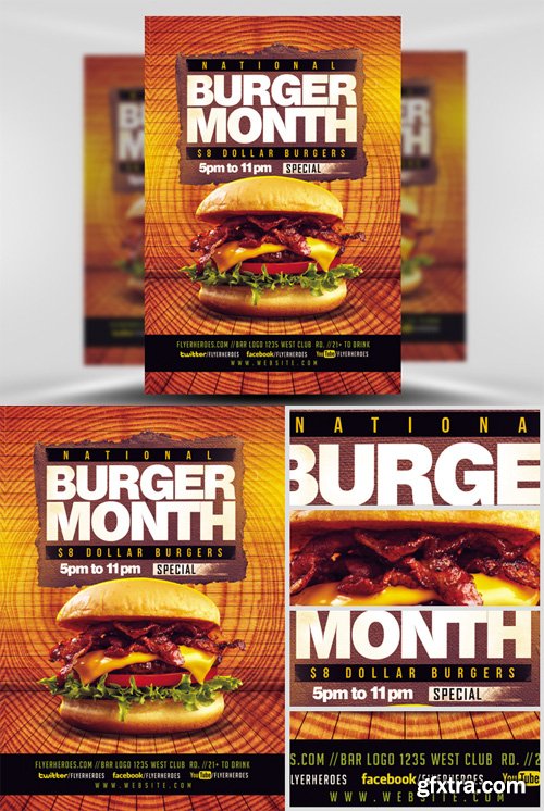 Burger Month Flyer Template