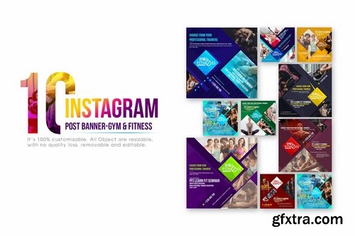 10 Instagram Post Banner-Fitness &amp; Gym