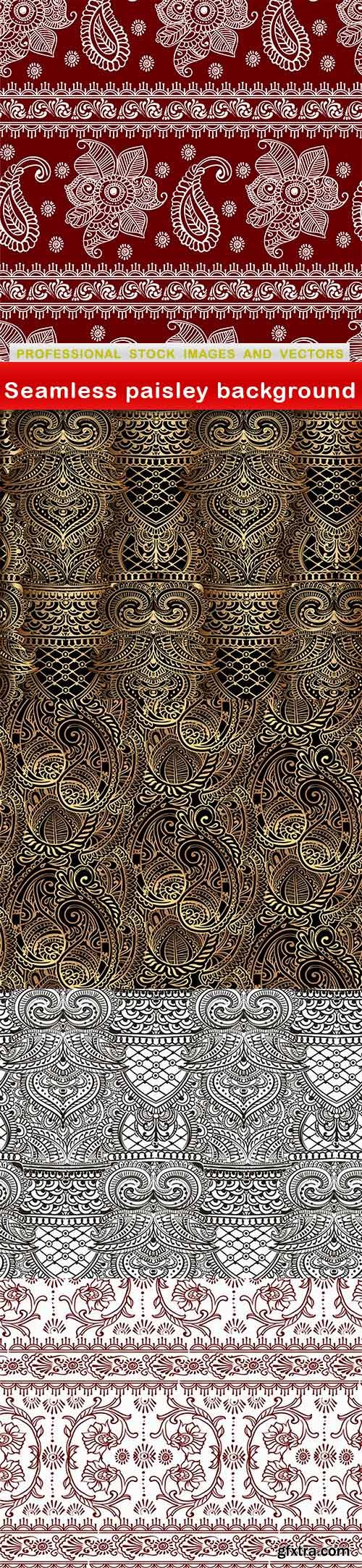 Seamless paisley background - 5 EPS