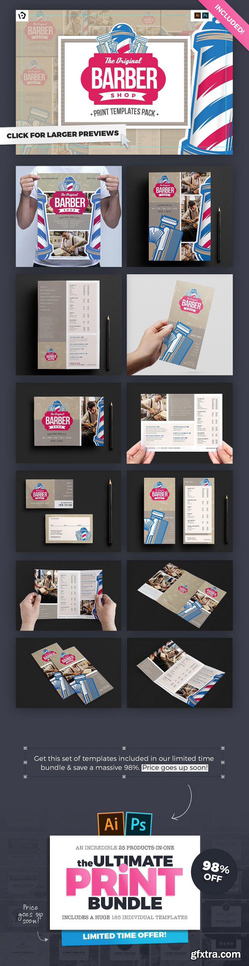 CreativeMarket The Ultimate Print Templates Bundle 1223474