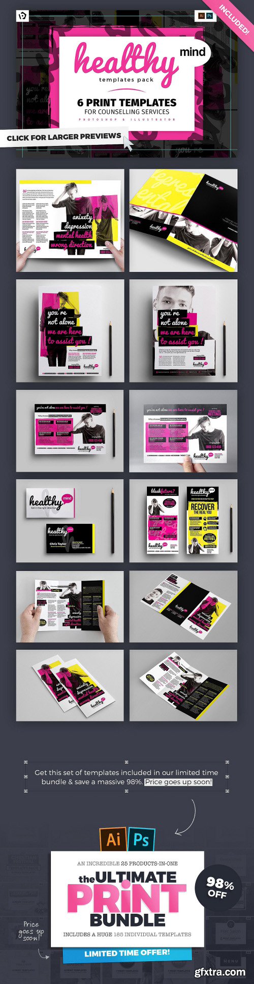 CreativeMarket The Ultimate Print Templates Bundle 1223474