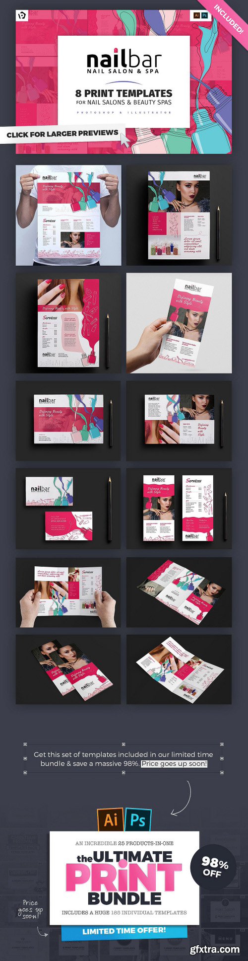 CreativeMarket The Ultimate Print Templates Bundle 1223474