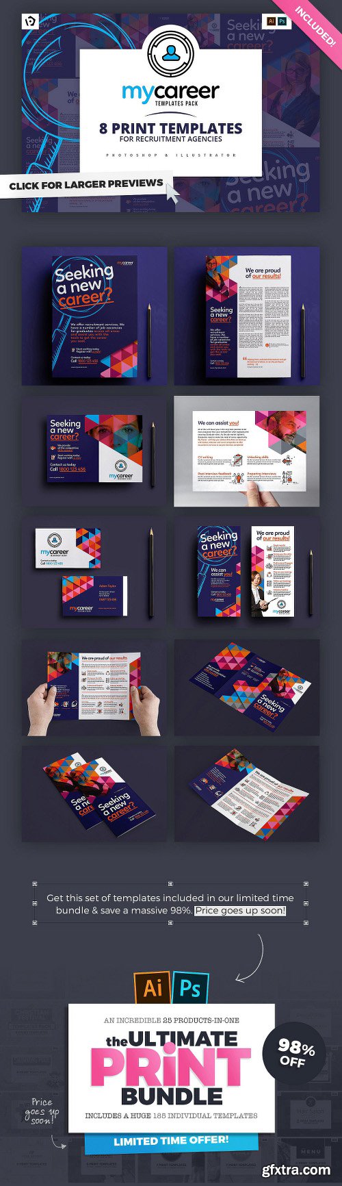 CreativeMarket The Ultimate Print Templates Bundle 1223474