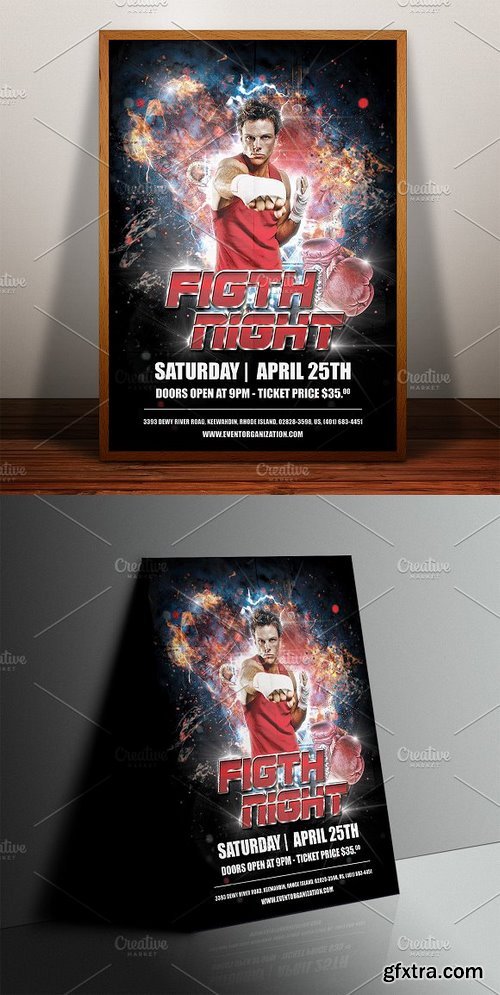 CM - MMA Boxe Poster Print Template 183190