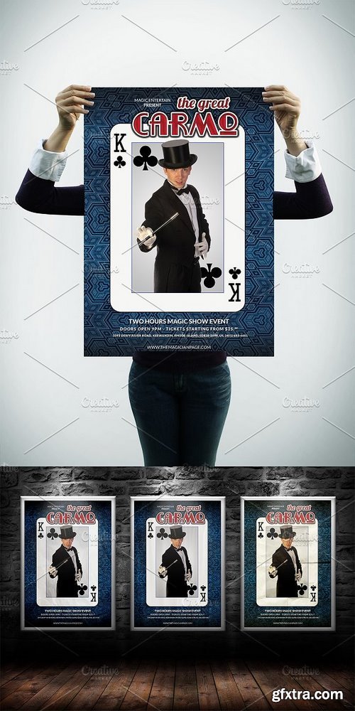 CM - Magician Poster Print Template v.2 281131