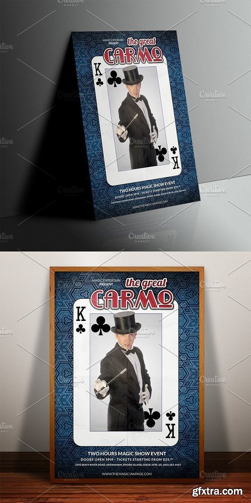 CM - Magician Poster Print Template v.2 281131