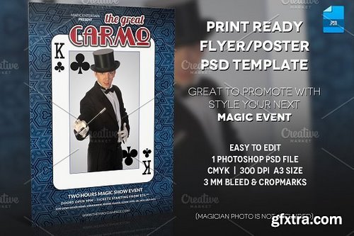 CM - Magician Poster Print Template v.2 281131